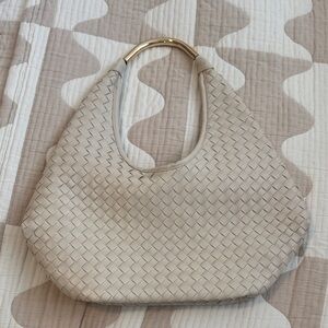 Lulus Elegant Cream Woven Women's Bag